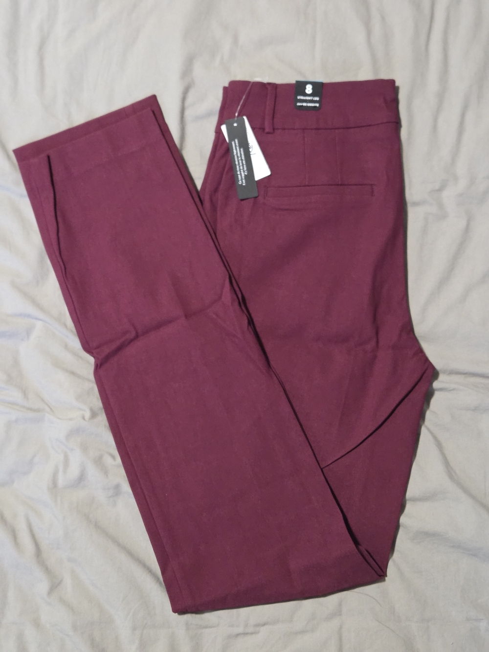 Ricki's Straight Leg Pants in Burgundy 8 Tall